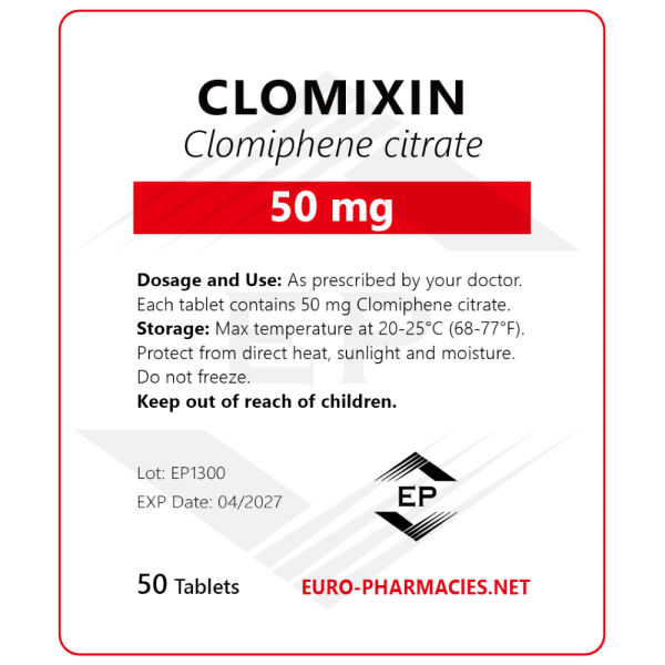 Clomixin (Clomid) 50mg/tab  50 tab - Euro Pharmacies