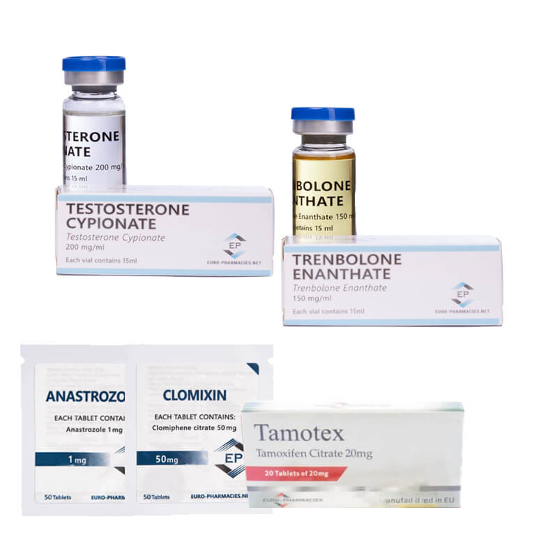 PACCHETTO PER PRESA DI MASSA SECCA - Testosterone Cypionate + Trenbolone Enanthate (10 settimane) Euro Pharma