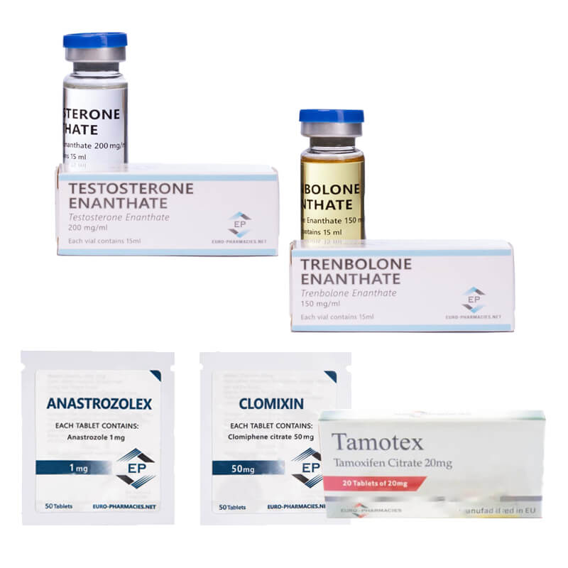 PACCHETTO PRESA  DI MASSA SECCA - Testosterone Enantato + Trenbolone Enantato (10 settimane) Euro Pharma