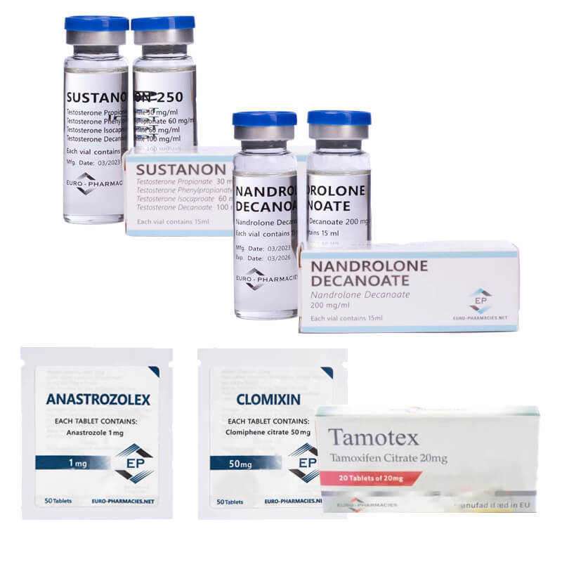 Pacote de ganho de massa NÍVEL II (INJETO) – SUSTANON 250 + DECA 250 + PCT (8 semanas) Euro Pharmacies