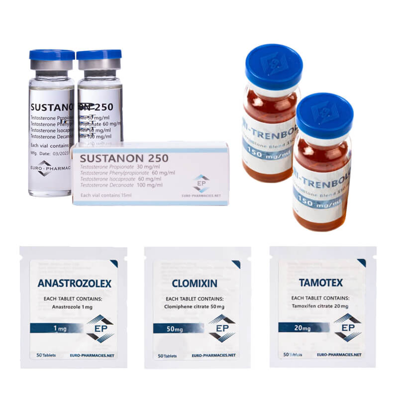 Pacote de ganho de massa seca LEVEL II (INJECT) Euro Pharmacies – Sustanon + Tri-Tren (10 semanas)