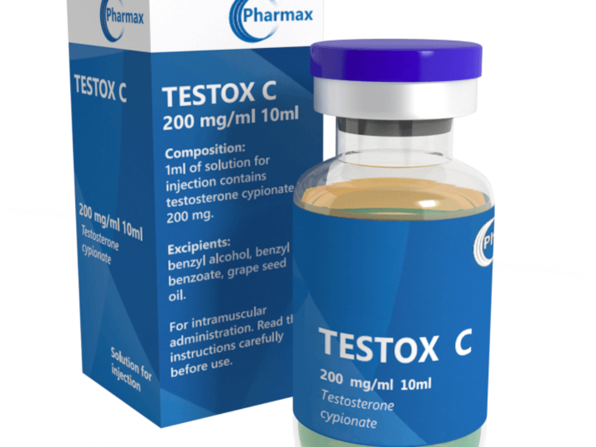 TESTOX C - Testosterone Cypionate 220mg / ml - 10ml vial - PHARMAX