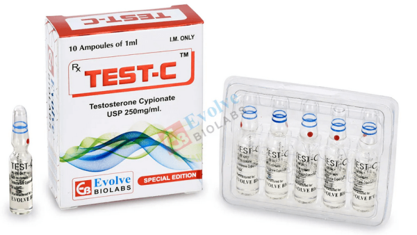 Testosterone Cypionate 250mg 10x1ml amps Evolve Biolabs