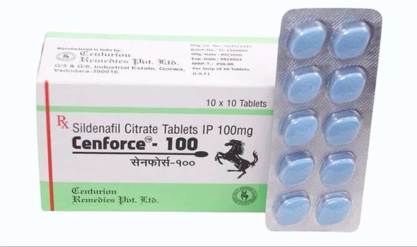 Cenforce 100 MG (Sildenafil Citrate 100mg) (100 tabs) - CENTURION