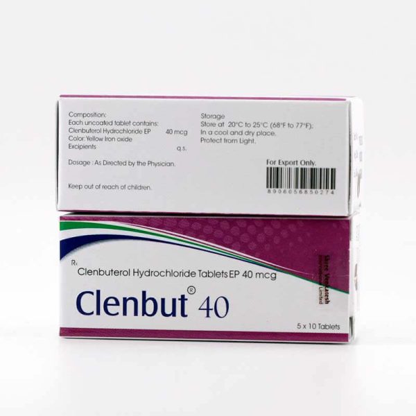 CLENBUT 40 - Clenbuterone Hcl 40mcg (50 tabs) - Shree Venkatesh