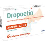 Dropotein 2000 UI 0,2 ml. 6 Solução Injetável em Seringas Pré-Cheias – Epoetin Alfa – Drogsan