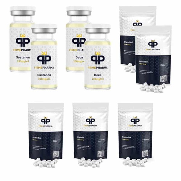 Pack 2GETMASS Mass Gain Cycle Steroids Sustanon Deca Durabolin Dianabol PRIME PHARMA
