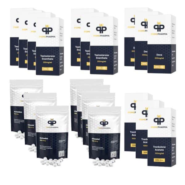 Pacchetto Extreme Mass Gain TEST E + DECA + TREN A + DIANABOL (16 settimane) Prime Pharma