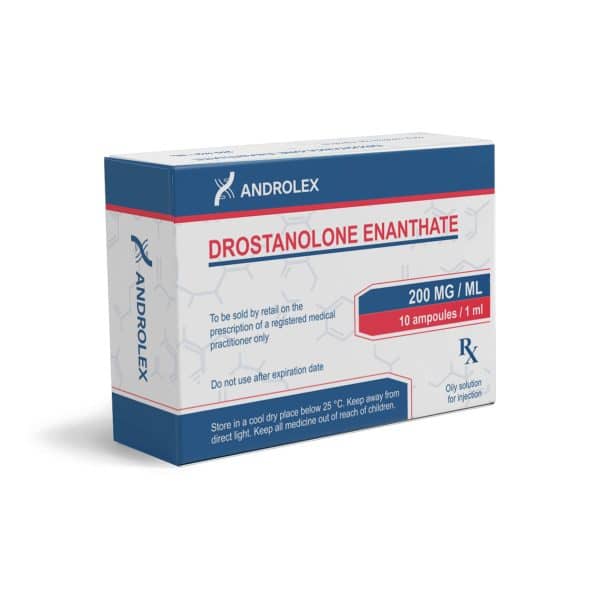 Caja de ampollas de Androlex con enantato de drostanolona