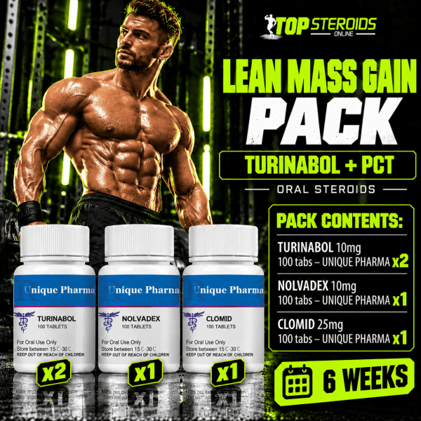PACK MUSCLE SEC (ORAL) - TURINABOL + PCT - 6 semaine UNIQUE PHARMA