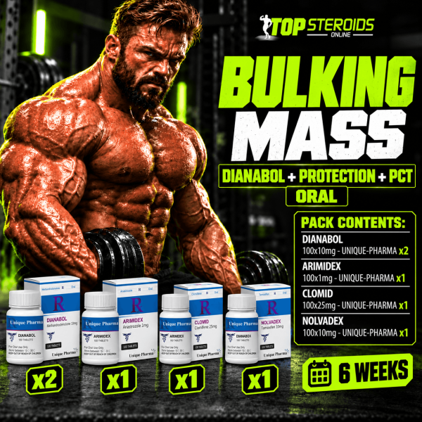 Pack Prise de Masse (Oral) – Dianabol (6 semaines) UNIQUE PHARMA