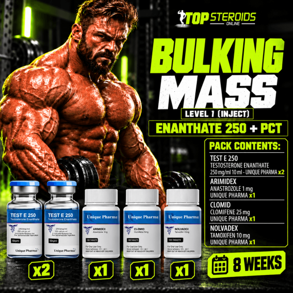 Pack prise de masse (INJECT) - ENANTHATE 250 + PCT (8 semaines) UNIQUE PHARMA