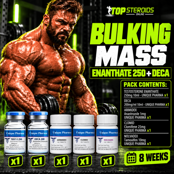 Pack prise de masse (INJECT) - Enanthate 250 + DECA (8 semaines) UNIQUE PHARMA