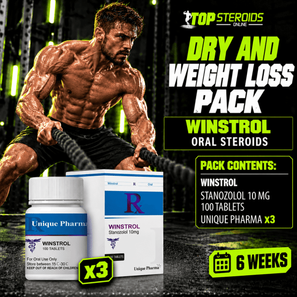 Pack sèche - Winstrol - Stéroides oraux (6 Semaines) UNIQUE PHARMA