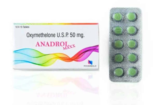 ANADROL MAXX - Oxymetheolone USP 50mg 100 Tabs - POWERBOLIC