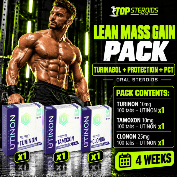 PACK PRISE DE MASSE SECHE- TURINABOL + PROTECTION + PCT (4 semaines) - UTINON