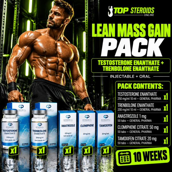 PACK PRISE DE MASSE SÈCHE – Testostérone Enanthate + Trenbolone Enanthate (10 semaines) GENERAL PHARMA