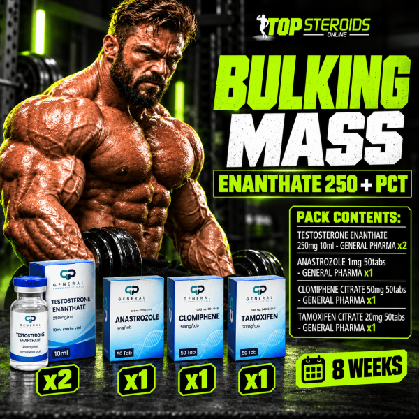 Pack prise de masse (INJECT) - ENANTHATE 250 + PCT (8 semaines) GENERAL PHARMA