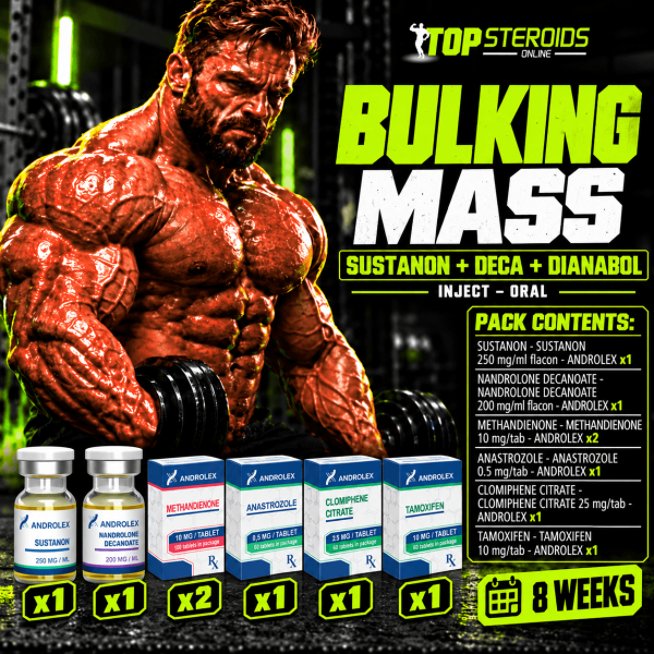 Pack prise de masse (INJECT - ORAL) SUSTANON + DECA + DIANABOL (8 semaines) ANDROLEX