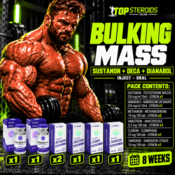 Pack prise de masse (INJECT - ORAL) SUSTANON + DECA + DIANABOL (8 semaines) UTINON