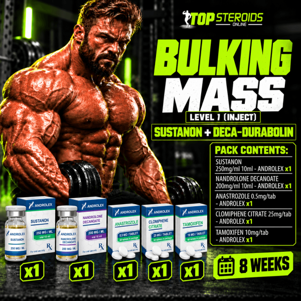 Pack prise de masse LEVEL I (INJECT)- SUSTANON + DECA-DURABOLIN (8 semaines) ANDROLEX