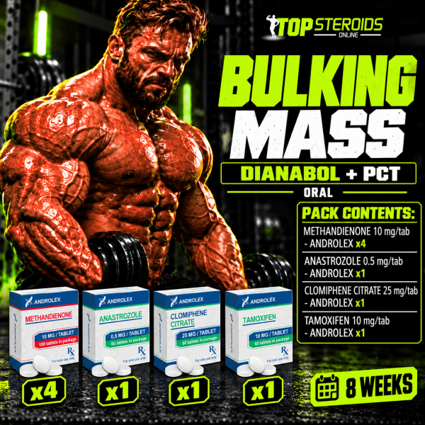 Pack prise de masse (ORAL) ANDROLEX - DIANABOL + PCT (8 semaines)
