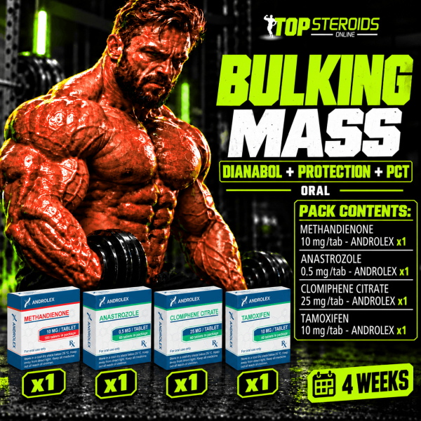 Pack prise de masse (ORAL) - DIANABOL + PROTECTION + PCT (4 semaines) ANDROLEX
