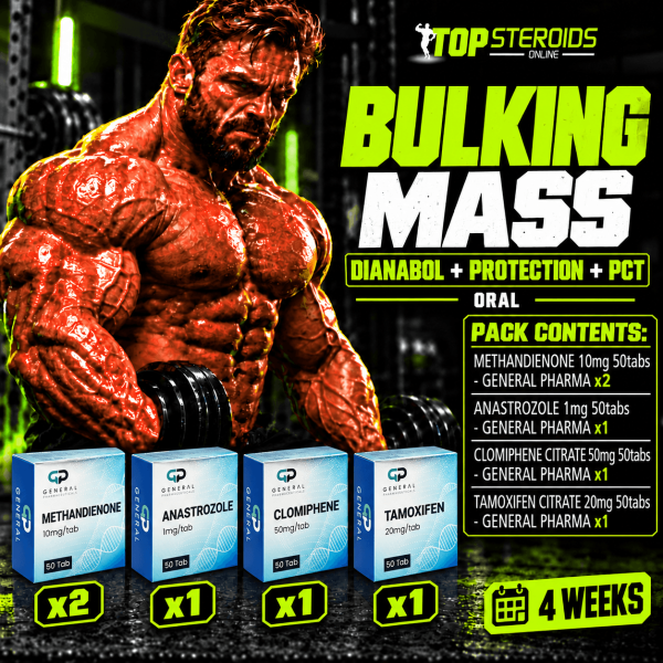 Pack prise de masse (ORAL) - DIANABOL + PROTECTION + PCT (4 semaines) GENERAL PHARMA