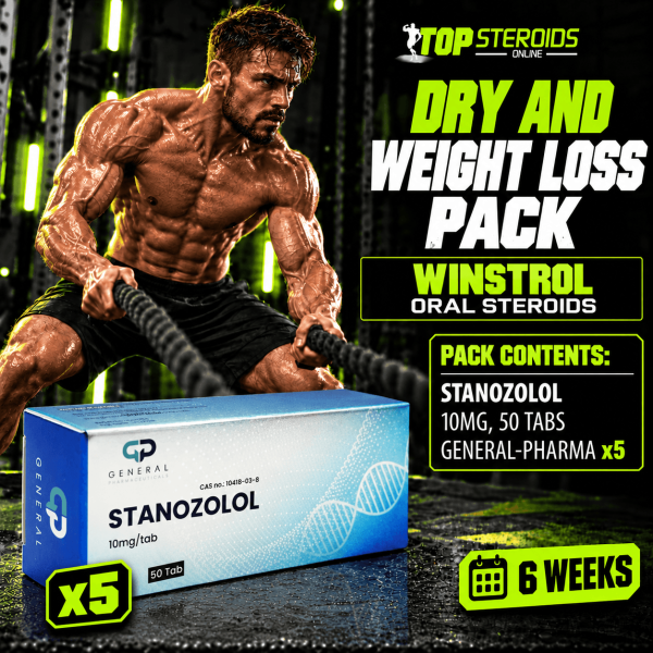 Pack sèche - Winstrol - Stéroides oraux (6 Semaines) GENERAL PHARMA
