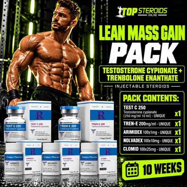 PACK PRISE DE MASSE SECHE – Testosterone Cypionate + Trenbolone Enanthate (10 semaines) UNIQUE