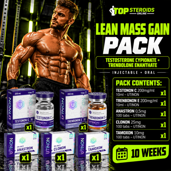 PACK PRISE DE MASSE SECHE – Testosterone Cypionate + Trenbolone Enanthate (10 semaines) UTINON