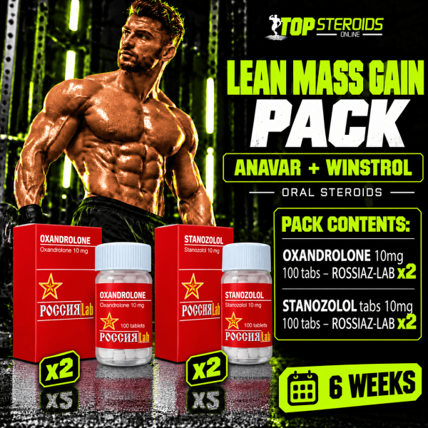 Pack prise de masse sèche - Stéroides oraux Anavar + Winstrol (6 semaines) ROSSIAZ