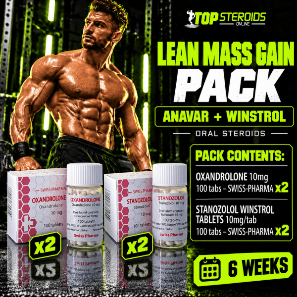 Pack prise de masse sèche - Stéroides oraux Anavar + Winstrol (6 semaines) SWISS