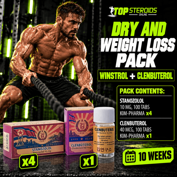 Pack sèche - Winstrol + Clenbuterol - Stéroides oraux (10 Semaines) KIM