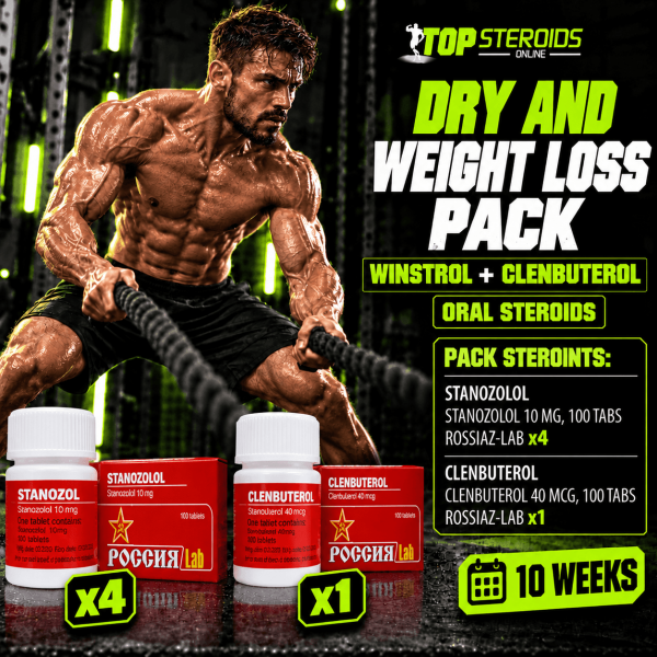Pack sèche - Winstrol + Clenbuterol - Stéroides oraux (10 Semaines) ROSSIAZ