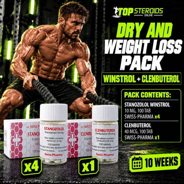 Pack sèche - Winstrol + Clenbuterol - Stéroides oraux (10 Semaines) SWISS