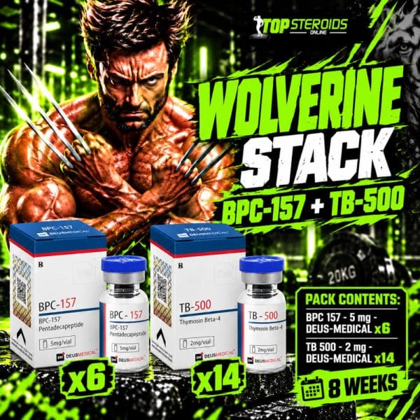 Pack Peptides Wolverine Stack Avancée – BPC-157 + TB-500 – DEUS (8 semaines)